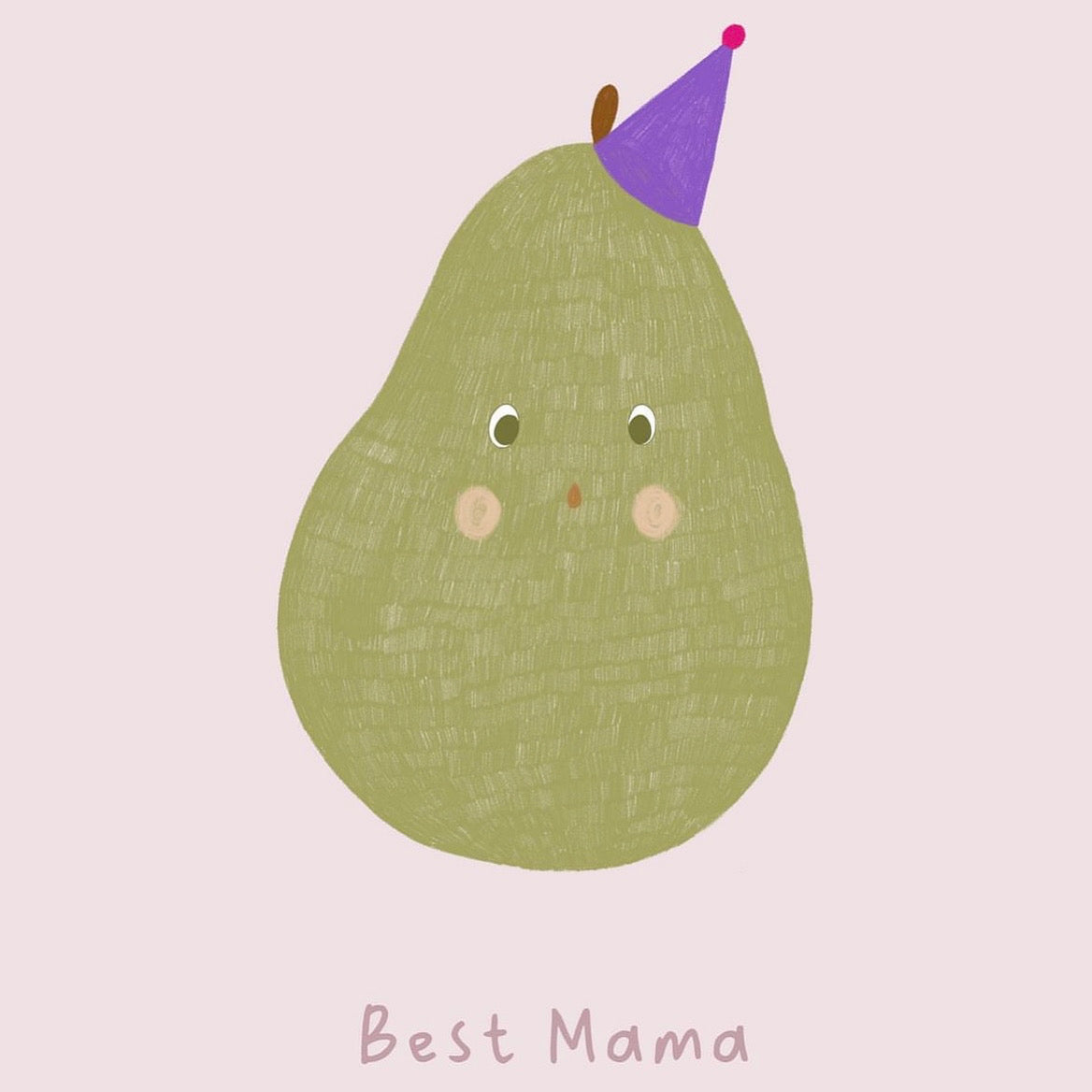 Carte postale "best mama" avec enveloppe